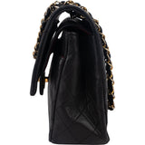 Chanel Quilted Lambskin 24K Gold Medium Double Flap Shoulder Bag