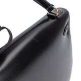 Hermès Noir Box Calf Kelly Sellier 28 Handbag