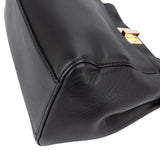 Fendi Black Leather Peekaboo Small Handbag