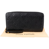 Louis Vuitton Noir Monogram Empreinte Leather Zippy Wallet