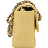 Chanel Quilted Caviar Leather Palladium Mini Rectangular Single Flap Crossbody Bag