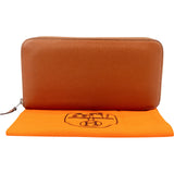 Hermès Brown Epsom Leather Azap Zippy Wallet