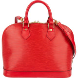 Louis Vuitton Red Epi Leather Alma PM Handbag