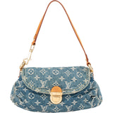 Louis Vuitton Monogram Denim Pleaty Shoulder Bag