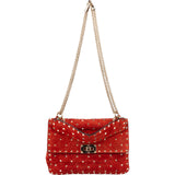 Valentino Garavani Suede Rockstud Spike Handbag