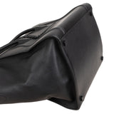 Céline Black Drummed Calfskin Phantom Handbag