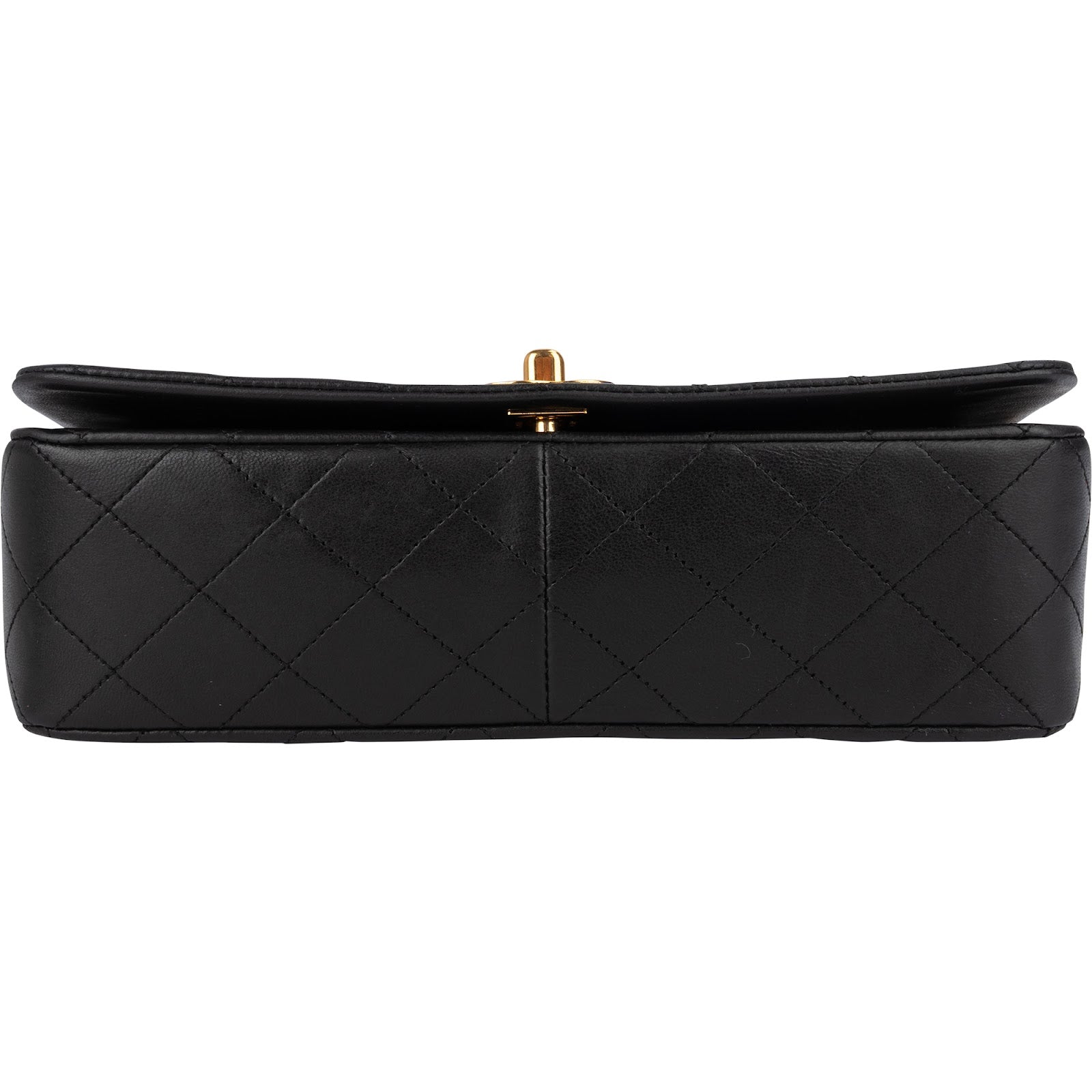 Chanel Quilted Lambskin 24K Gold Turnlock Single Flap Crossbody Bag - vintageandkickz