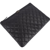 Chanel Quilted Caviar Leather Boy CC Clutch