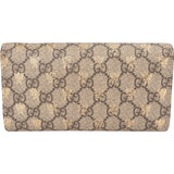 Gucci Monogram GG Supreme Bee Print Continental Wallet