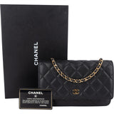 Chanel Quilted Caviar Leather CC Wallet On Chain Crossbody Bag