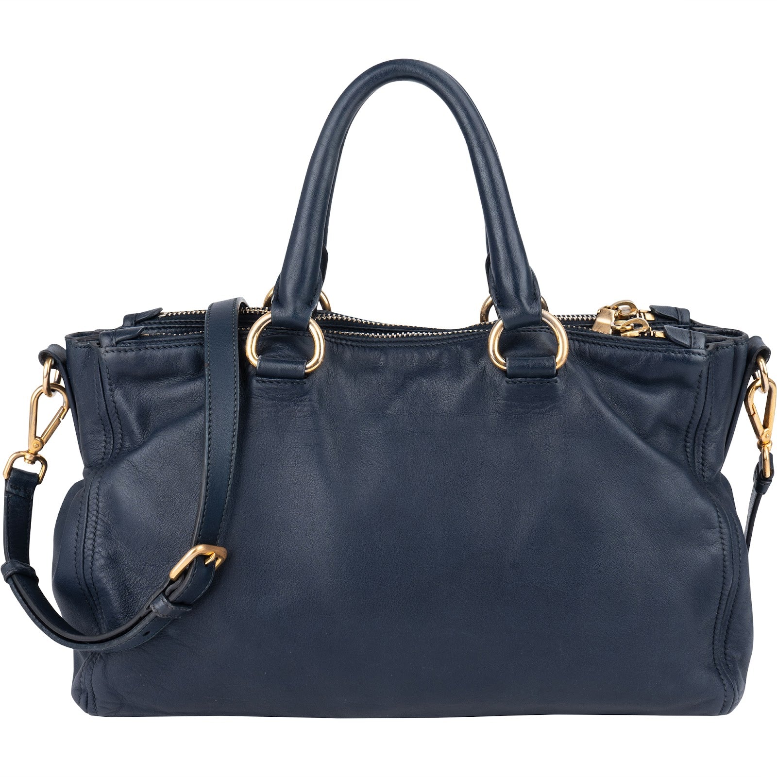 [🔄️B11 / F16] Prada Vitello Daino Leather Tote Handbag - vintageandkickz