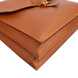 Hermès Brown Courchevel Leather Sac A Depeches Business Handbag