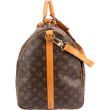 Louis Vuitton Monogram Canvas Keepall 60 Bandoulière Travel Bag