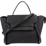 Céline Black Leather Grained Calfskin Belt Handbag