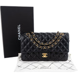 Chanel Quilted Lambskin Medium Double Flap Shoulder Bag