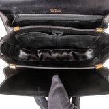 Celine Boxcalf Leather Horse Carriage Flap Triomphe Shoulder Bag