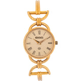 Gucci Gold Tone Horsebit 6000L Bangle Woman Watch