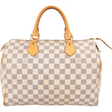 Louis Vuitton Monogram Damier Azur Speedy 35 Handbag