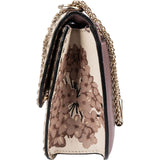 Valentino Leather Rockstud Lock Floral Crossbody Bag