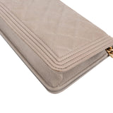 Chanel Quilted Caviar Leather Boy Wallet On Chain Crossbody Bag