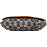 Coach Monogram Signature Stripe Saddle Crossbody Bag
