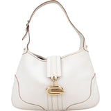 Gucci White Leather Jackie Shoulder Bag - vintageandkickz