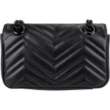 Gucci Matelassé Leather GG Black Marmont Mini Shoulder Crossbody Bag
