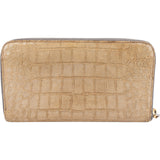 Miu Miu Croc-Embossed Leather Continental Zip Wallet