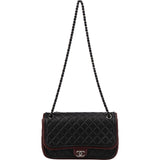 Chanel Quilted Lambskin Bicolor Jumbo Single Flap Shoulder Bag