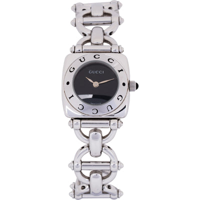 Gucci Silver Tone Chain Horsebit 6400L Woman Watch