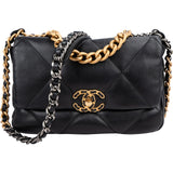 Chanel 19 Quilted Lambskin Leather Single Flap Crossbody Bag