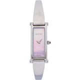 Gucci Silver Tone Perlmutt 1500L Bangle Woman Watch