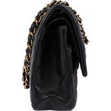 Chanel Quilted Lambskin CC Medium Double Flap Shoulder Bag