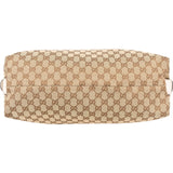 Gucci Monogram GG Heavy Braided Handle Bamboo Shoulder Bag