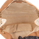 Gucci Perforated Leather Canvas GG Soho Crossbody Bag