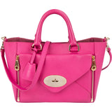 Mulberry Pink Leather Small Willow Tote Handbag