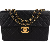 Chanel Quilted Lambskin 24K Gold Maxi Single Flap Crossbody Bag