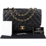 Chanel Quilted Caviar Leather Jumbo Single Flap Crossbody Bag