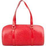 Louis Vuitton Red Epi Leather Soufflot Handbag