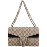 Gucci Monogram GG Supreme Canvas Suede Dionysus Shoulder Bag