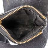 Saint Laurent Grain de Poudre Matelassé Compact Zip Around Wallet