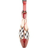 Burberry Nova-Check Monogram Patent Leather Brooke Hobo Shoulder Bag