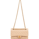 Chanel Quilted Caviar Leather Medium Double Flap Shoulder Bag