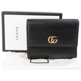 Gucci Monogram Pebbled Leather GG Marmont Wallet