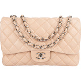 Chanel Quilted Lambskin Maxi Single Flap Shoulder Bag