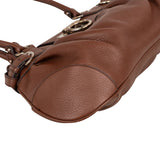 Salvatore Ferragamo Pebbled Leather Marella Satchel Shoulder Bag