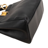 Fendi Black Leather Peekaboo Mini Handbag