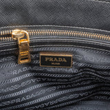 Prada Noir Saffiano Leather Small Galleria Handbag