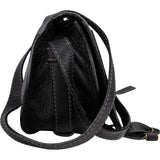 Chloé Black Grained Leather Marcie Small Saddle Crossbody Bag