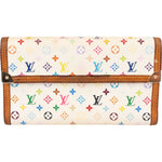 [🔄️B06 / F72] Louis Vuitton Canvas Multicolor Monogram Sarah Wallet - vintageandkickz